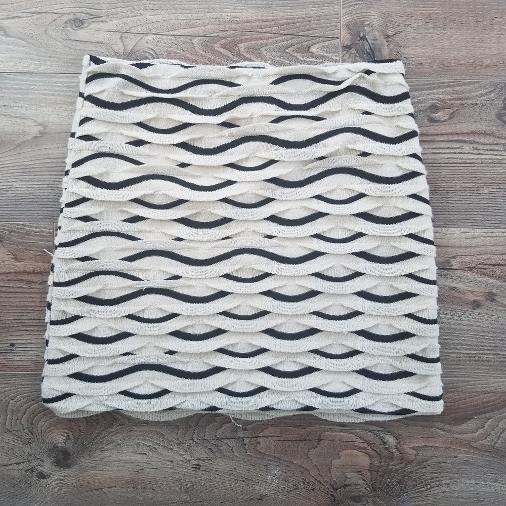 Ivory and Black Ruffle Skirt